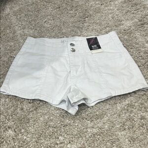 No Boundaries High Waist White Shorts